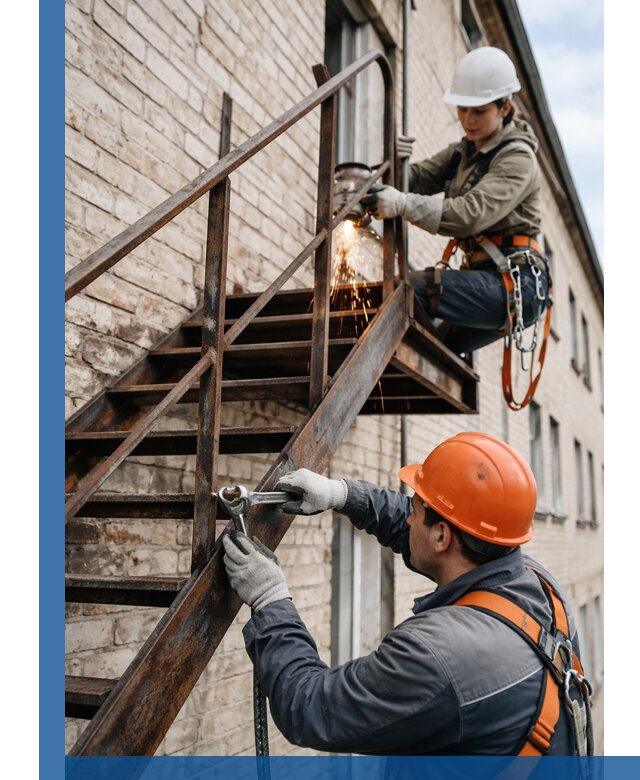 Ремонт и восстановление пожарных лестниц с выездом в Шахтах