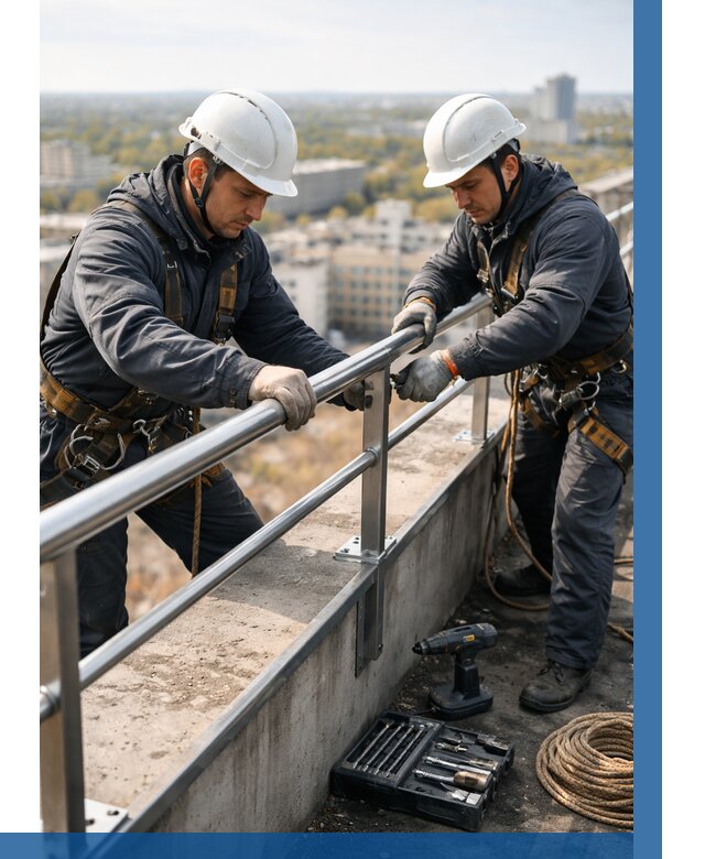 Монтаж перил на высоте в Шахтах от 2713 р. | ВЫСОТНИК-Шхт