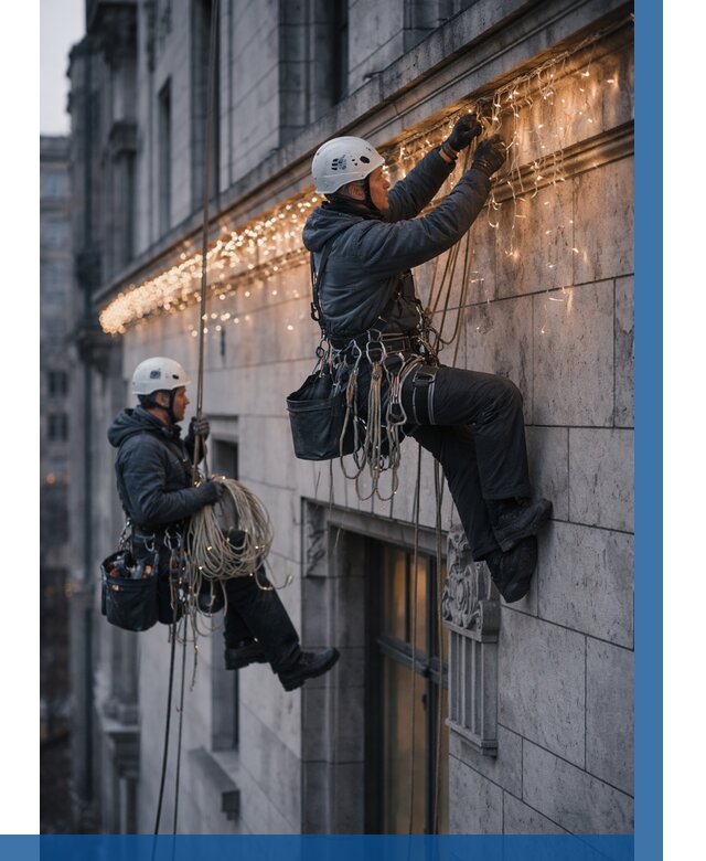 Монтаж новогодней иллюминации в Шахтах от 9225 р. | ВЫСОТНИК-Шхт