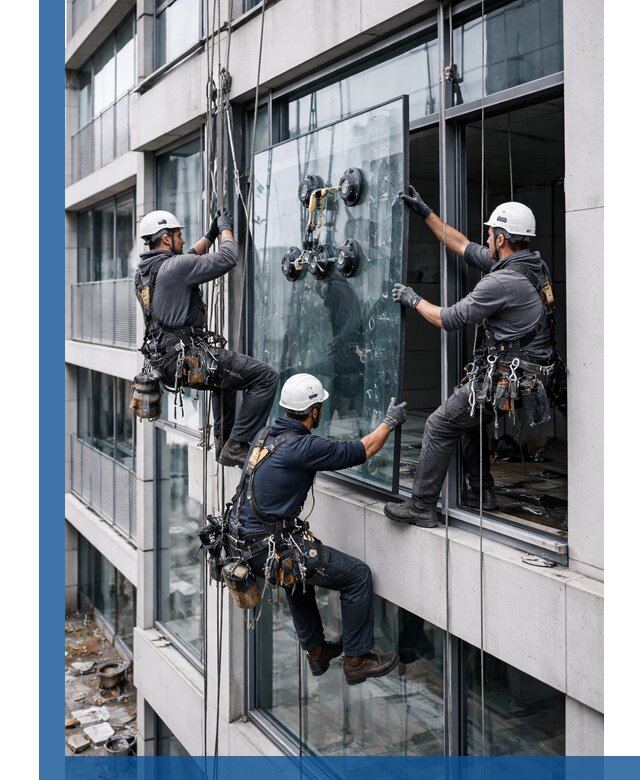 Фасадное остекление и монтаж витражей зданий в Шахтах под ключ