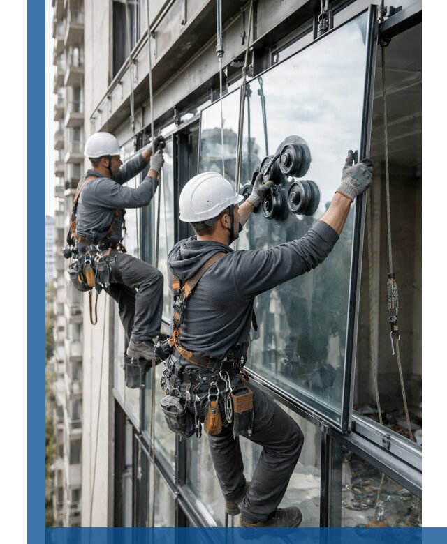 Витражное остекление фасадов и лоджий в Шахтах под ключ