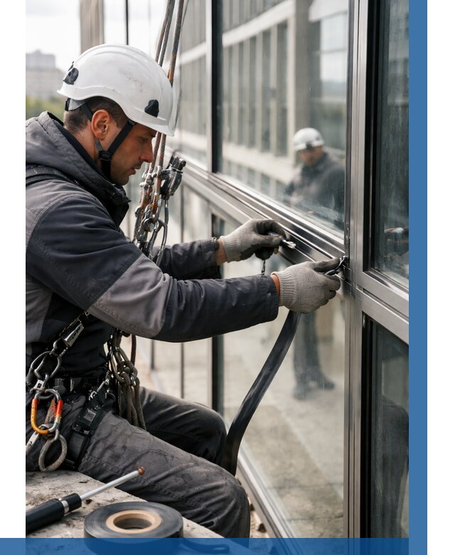 Ремонт витражных конструкций в Шахтах от 3799 р. | ВЫСОТНИК-Шхт