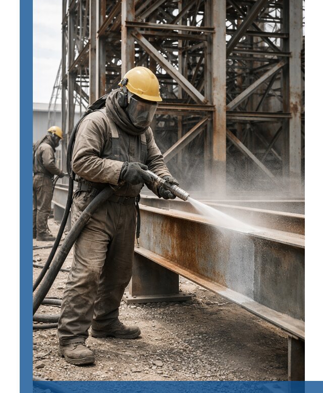 Пескоструйная очистка металлоконструкций в Шахтах промышленная