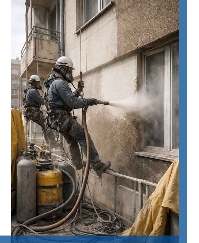 Пескоструйная очистка фасада в Шахтах от 705 р. | ВЫСОТНИК-Шхт