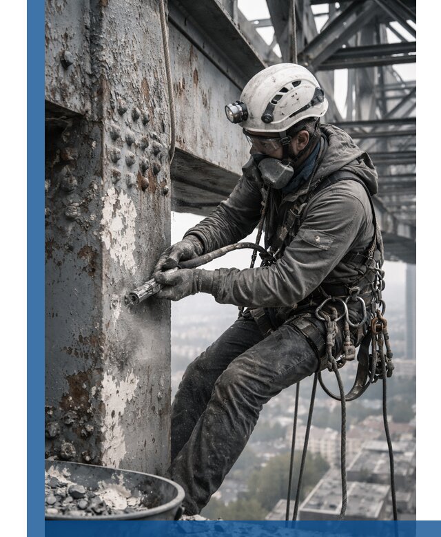 Удаление старой краски с металлических конструкций в Шахтах