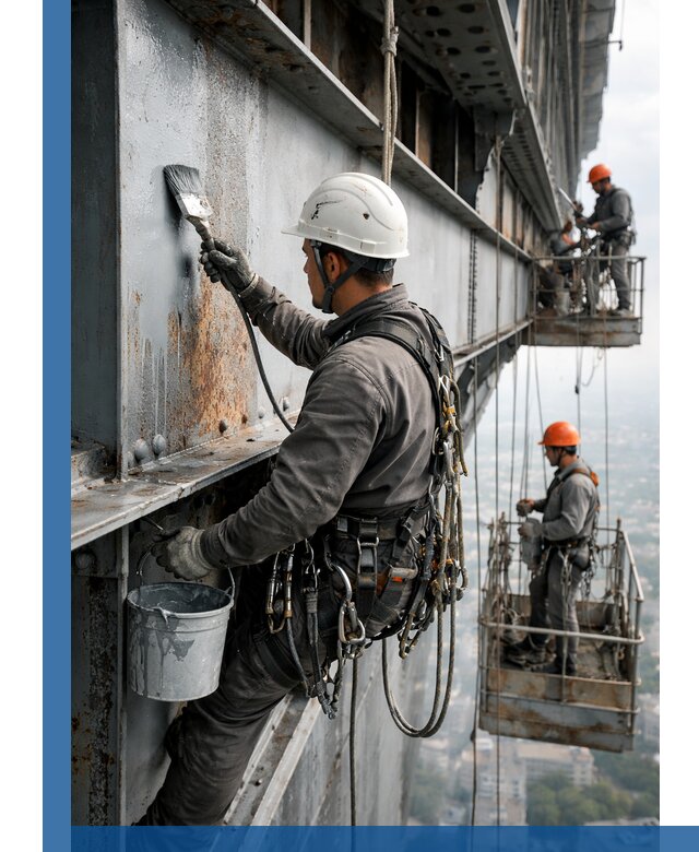 Покраска металлоконструкций на высоте в Шахтах профессионально