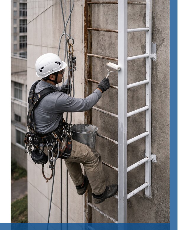 Покраска пожарных лестниц в Шахтах от 4884 р. | ВЫСОТНИК-Шхт