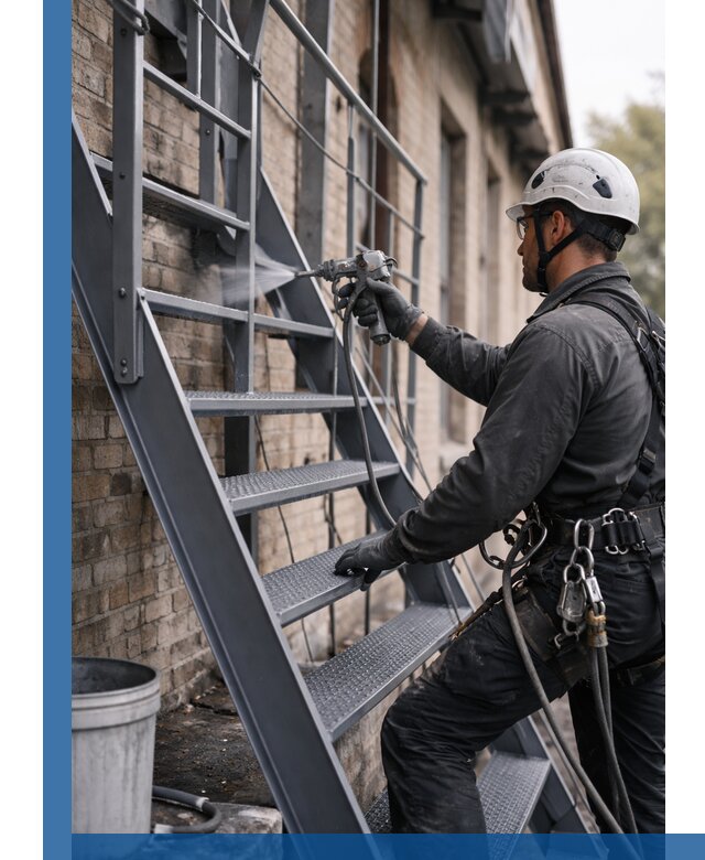 Покраска и антикоррозионная защита пожарных лестниц в Шахтах