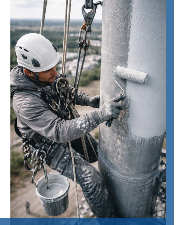 Покраска мачт связи под ключ в Шахтах от 923 р. | ВЫСОТНИК-Шхт