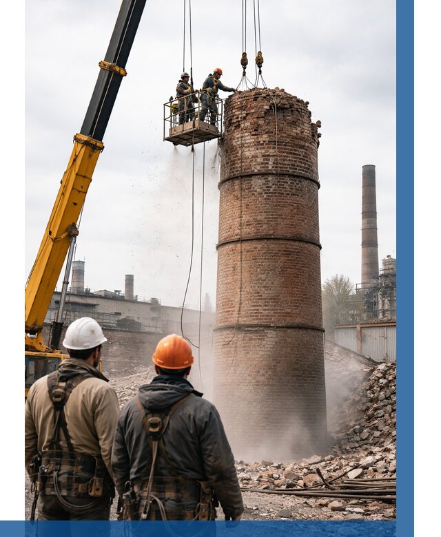 Демонтаж дымовой трубы в Шахтах от 97677 р. | ВЫСОТНИК-Шхт, смета