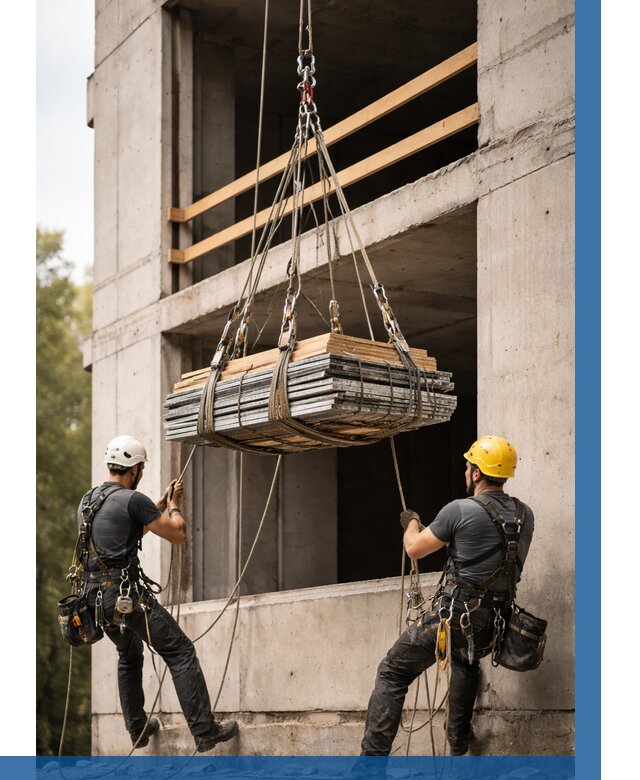 Подъем материала на этаж веревками в Шахтах от 1628 р. | ВЫСОТНИК-Шхт