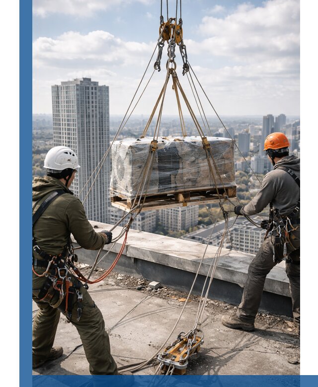 Подъем и монтаж крупногабаритных грузов на крышу в Шахтах