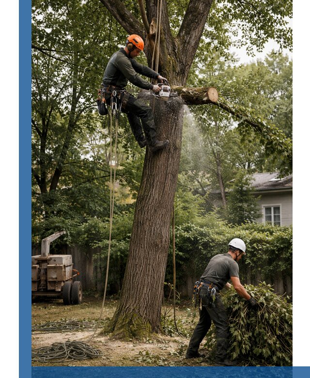 Кронирование деревьев в Шахтах, безопасная высотная обрезка