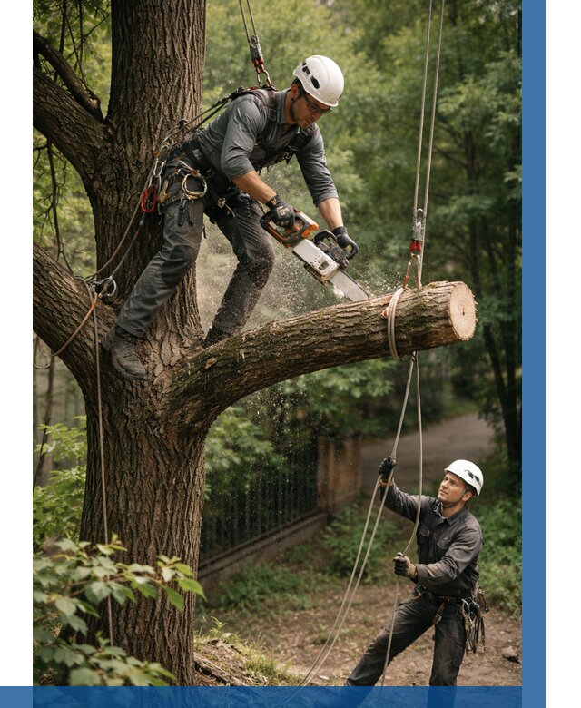 Спил деревьев альпинистами в Шахтах от 8682 р. | ВЫСОТНИК-Шхт