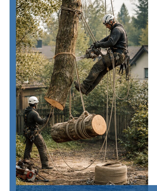 Валка деревьев частями в Шахтах, безопасно и аккуратно