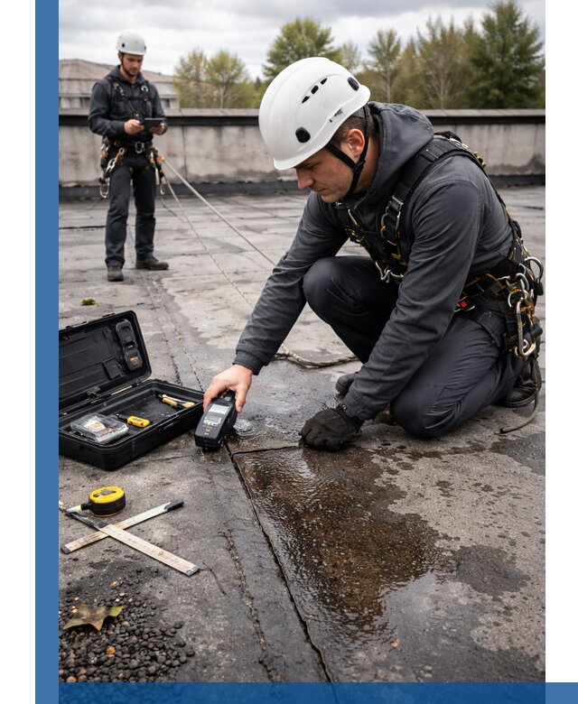 Обследование кровли на протечки и выявление дефектов в Шахтах