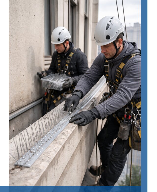 Установка шипов от птиц в Шахтах от 923 р. | ВЫСОТНИК-Шхт